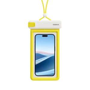 Baseus DeepDive case waterproof IPX8 with 4 layers of seal - white and yelloweng