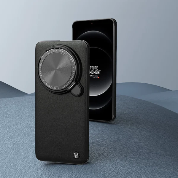 Nillkin CamShield Prop Leather Magnetic Case for Xiaomi 14 Ultra - blackeng