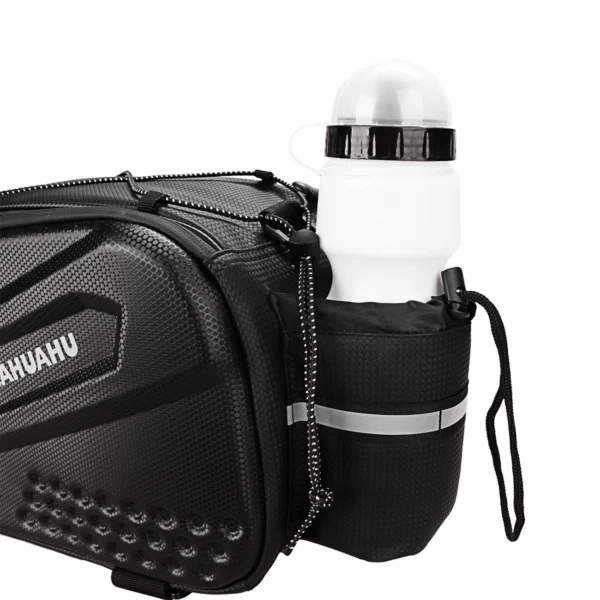 WYA36Y7S Bike Pannier Bag with Long Strap and Expandable Side Pockets - Blackeng