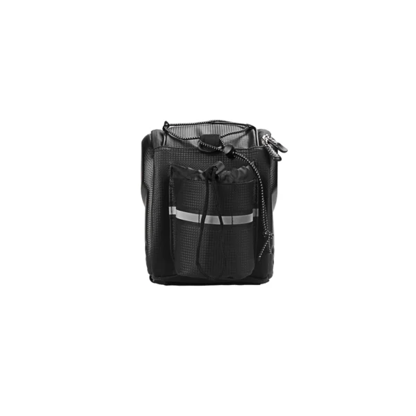 WYA36Y7S Bike Pannier Bag with Long Strap and Expandable Side Pockets - Blackeng