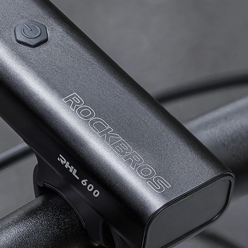 Rockbros RHL600 front bicycle light 600lm 2600mAh IPX6 - blackeng