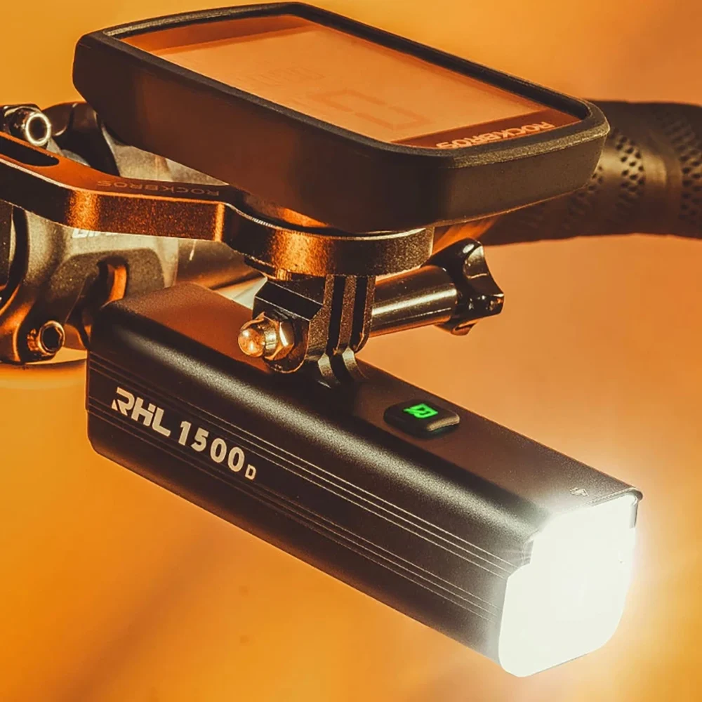 Rockbros RHL1500 front bicycle light 5000mAh 1500lm IPX6 - blackeng
