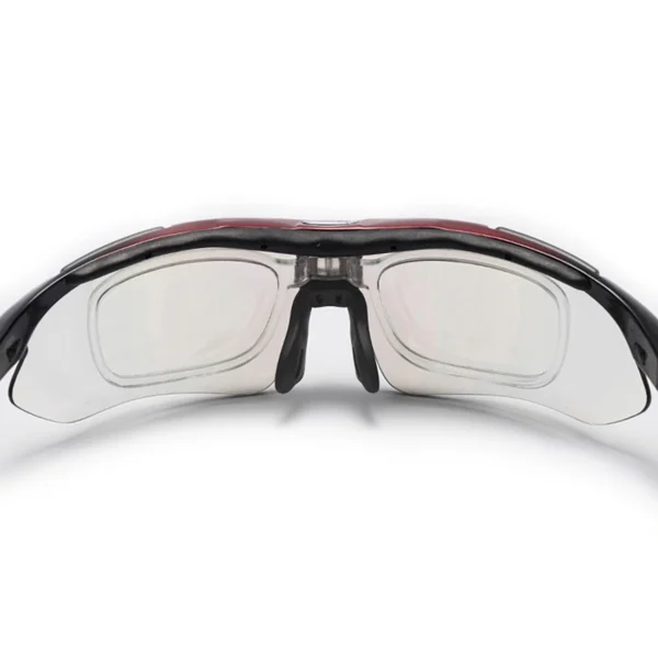 Rockbros 10001 polarizing cycling glasses - black and redeng