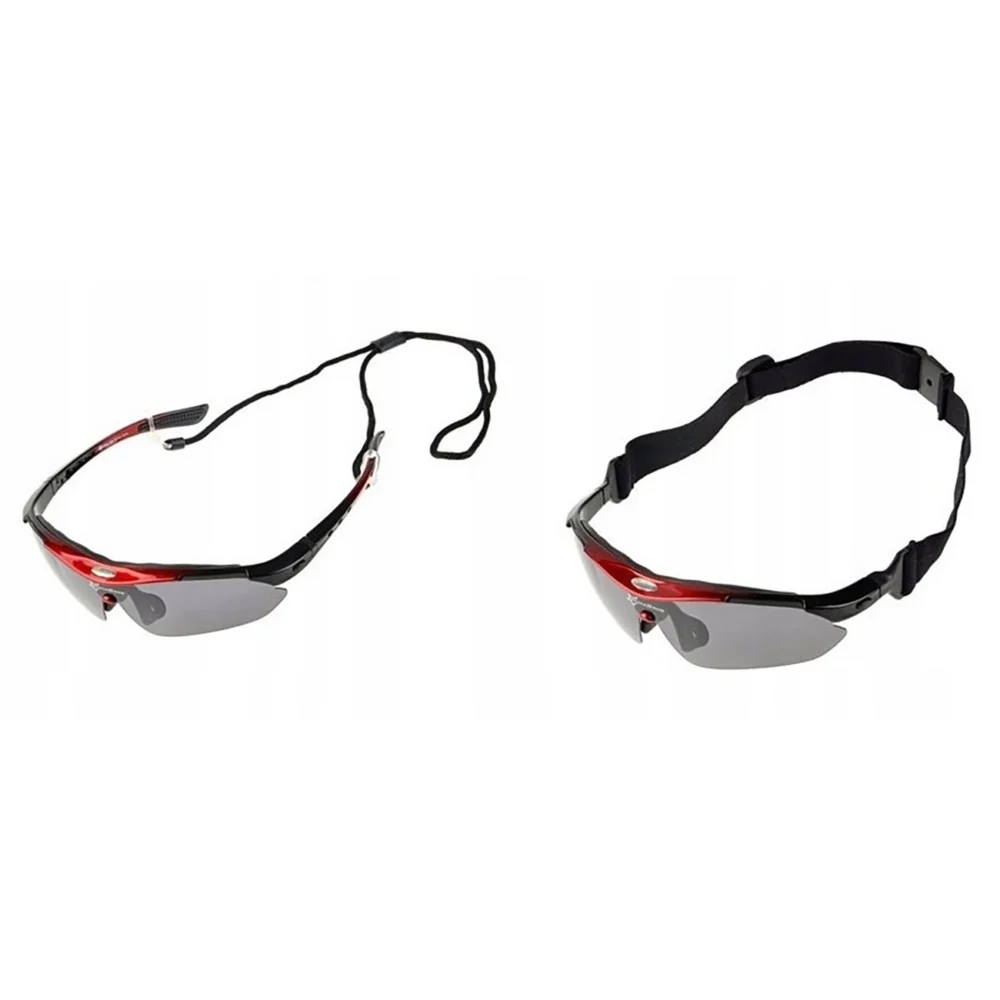 Rockbros 10001 polarizing cycling glasses - black and redeng