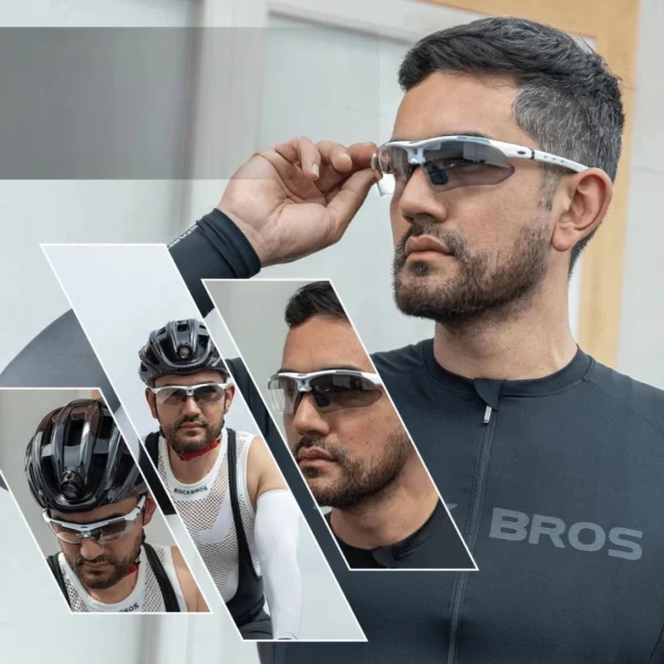 Rockbros 10002 polarizing cycling glasses - whiteeng
