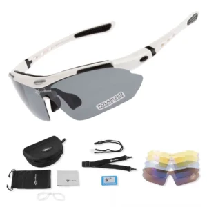 Rockbros 10002 polarizing cycling glasses - whiteeng