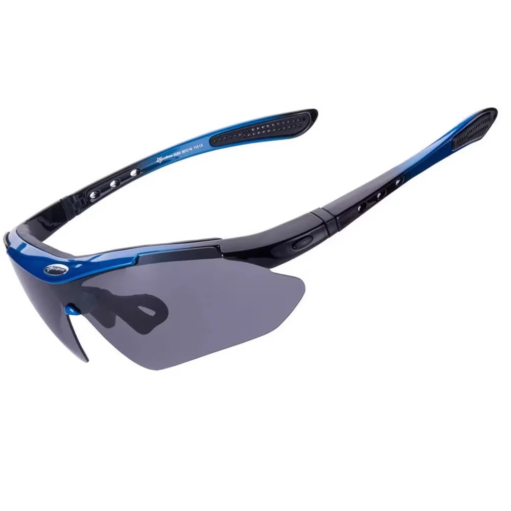 Rockbros 10007 polarizing cycling glasses - black and blueeng
