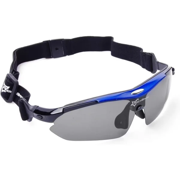 Rockbros 10007 polarizing cycling glasses - black and blueeng