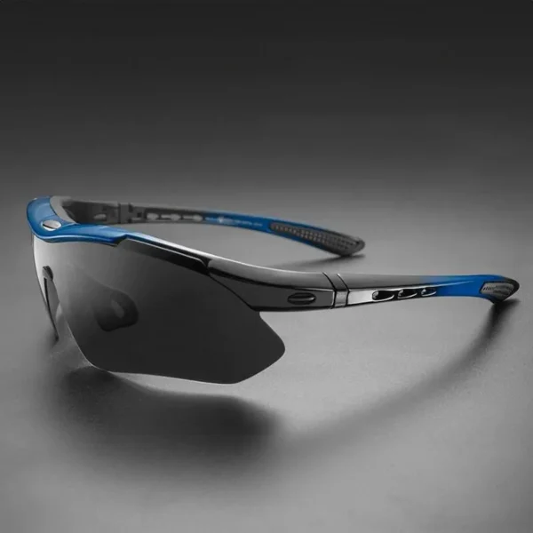 Rockbros 10007 polarizing cycling glasses - black and blueeng