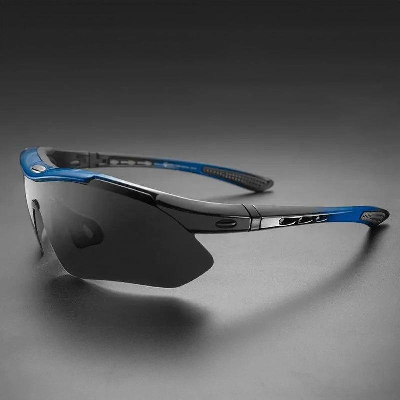 Rockbros 10007 polarizing cycling glasses - black and blueeng