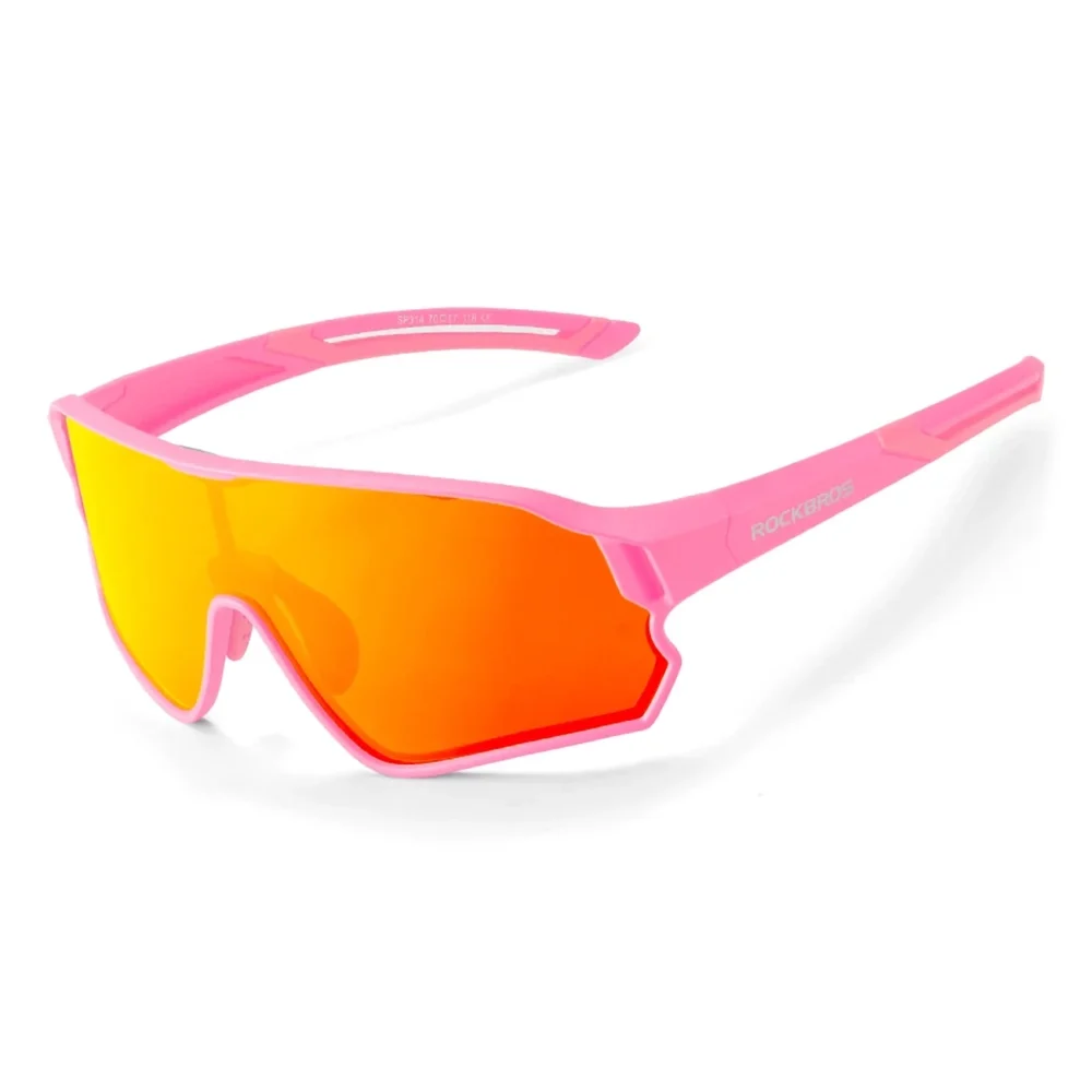 Rockbros 14110009004 polarized cycling glasses for children 8-14 years old - pinkeng