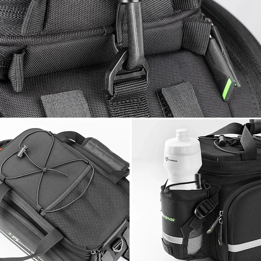 Rockbros A6-03BK bicycle bag for trunk 35 l with fold-out pockets - blackeng