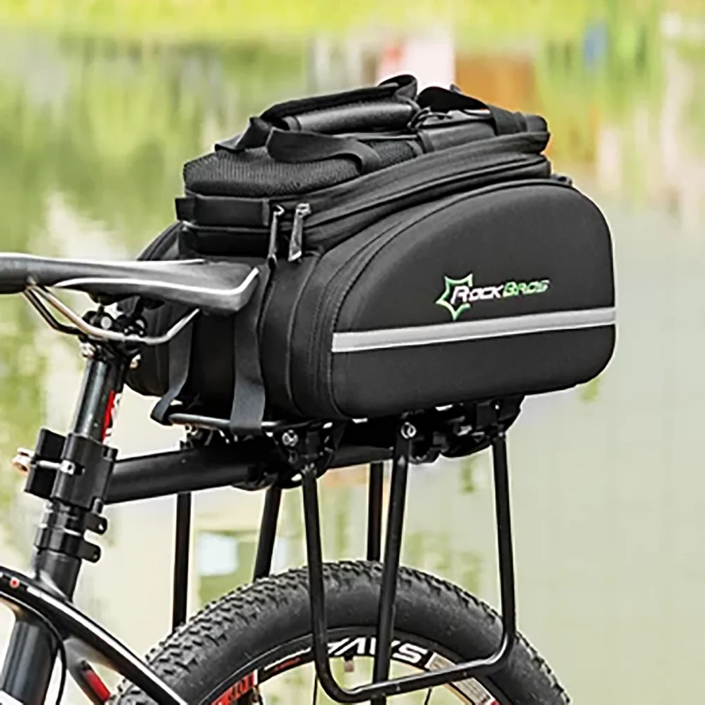 Rockbros A6-03BK bicycle bag for trunk 35 l with fold-out pockets - blackeng