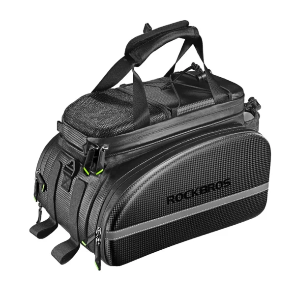 Rockbros A6-6 bicycle bag for trunk, 35 l, with fold-out pockets - blackeng