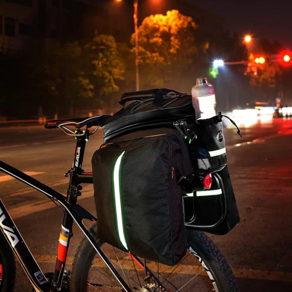 Rockbros A6-6 bicycle bag for trunk, 35 l, with fold-out pockets - blackeng