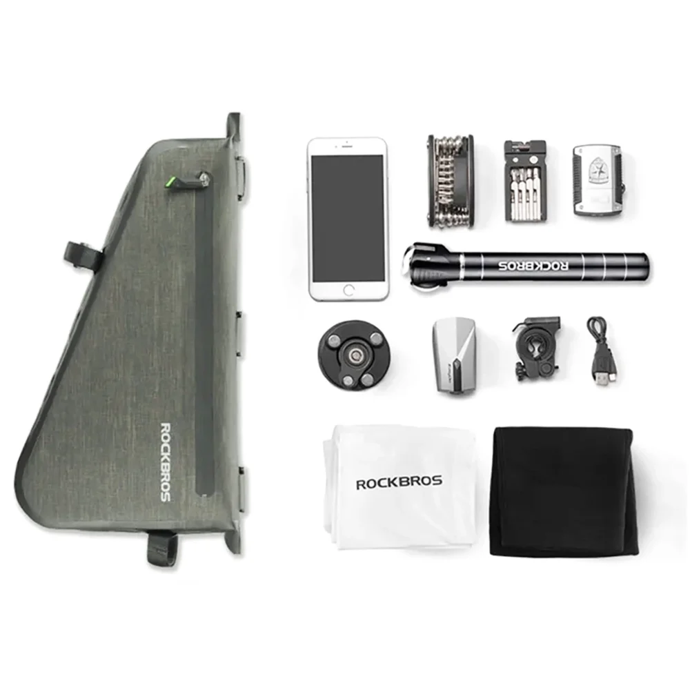 Rockbros AS-017 bicycle frame bag 5 l - dark greeneng