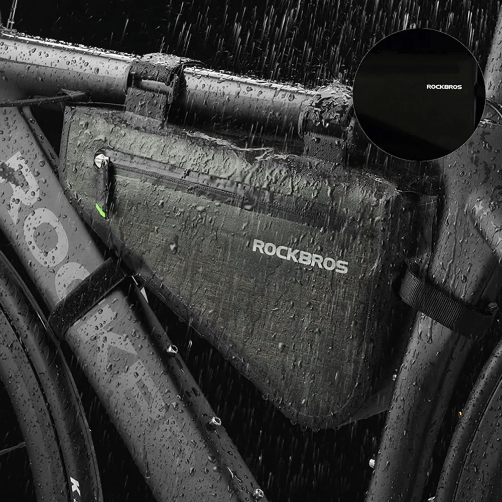Rockbros AS-017 bicycle frame bag 5 l - dark greeneng