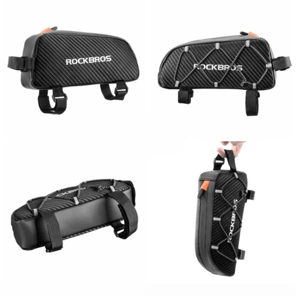 Rockbros 039BK bicycle frame bag 1 l with braid - blackeng