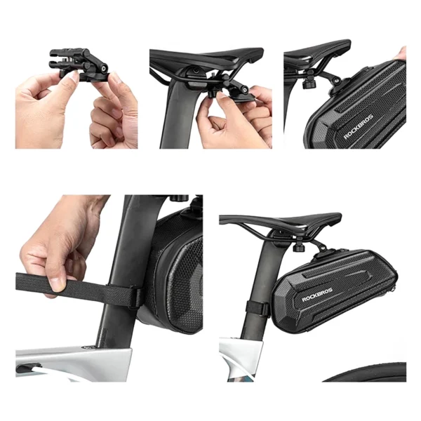 Rockbros B69 bicycle saddle bag 1.8l with easy release system - blackeng