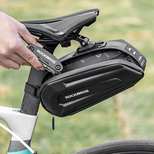 Rockbros B69 bicycle saddle bag 1.8l with easy release system - blackeng