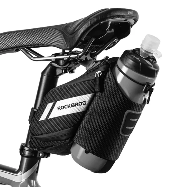 Rockbros C32BK saddle bag 1.5 l with water bottle pocket - blackeng