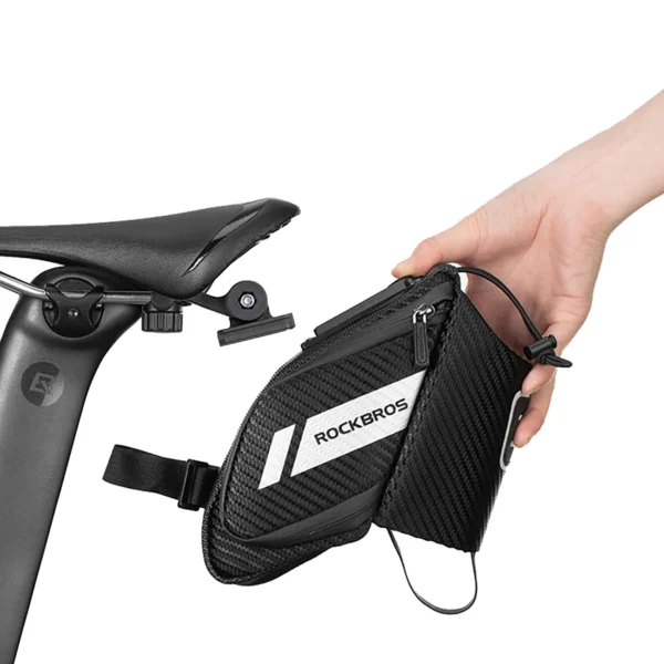 Rockbros C32BK saddle bag 1.5 l with water bottle pocket - blackeng