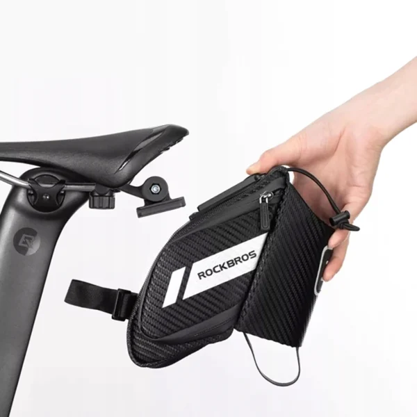 Rockbros C32BK saddle bag 1.5 l with water bottle pocket - blackeng