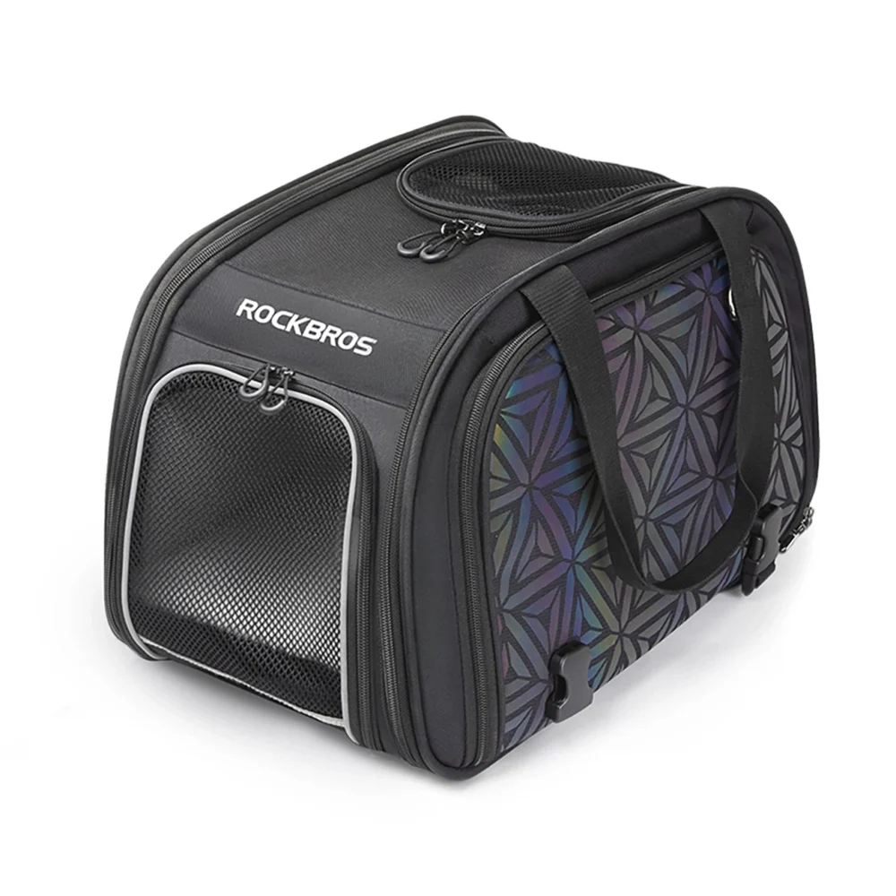 Rockbros 30140028001 transport bicycle bag for cats and dogs - blackeng