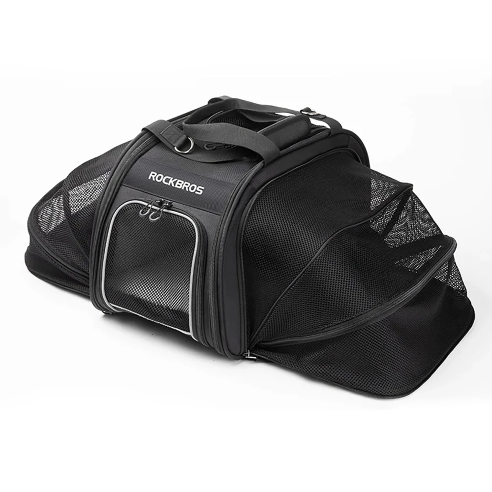 Rockbros 30140028001 transport bicycle bag for cats and dogs - blackeng