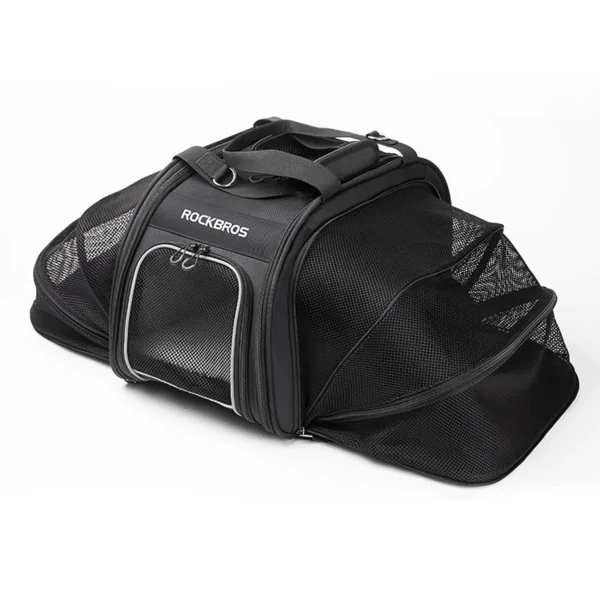 Rockbros 30140028001 transport bicycle bag for cats and dogs - blackeng