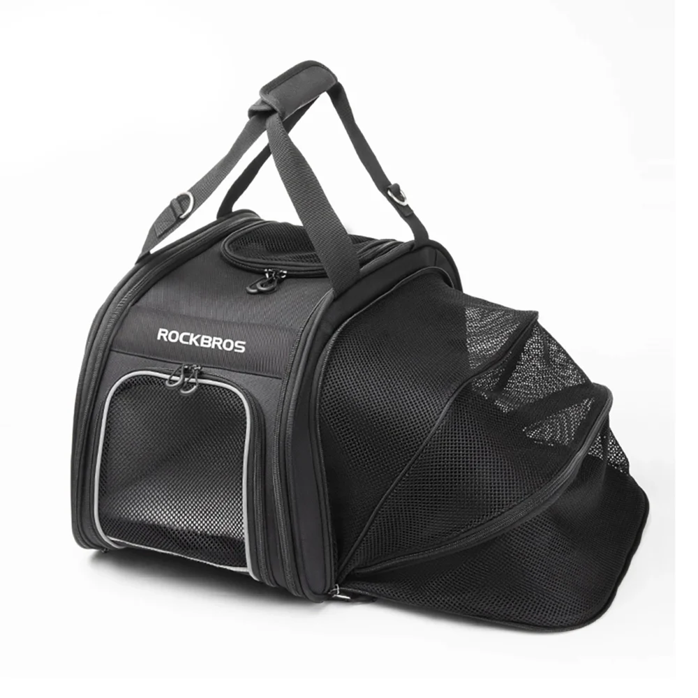 Rockbros 30140028001 transport bicycle bag for cats and dogs - blackeng
