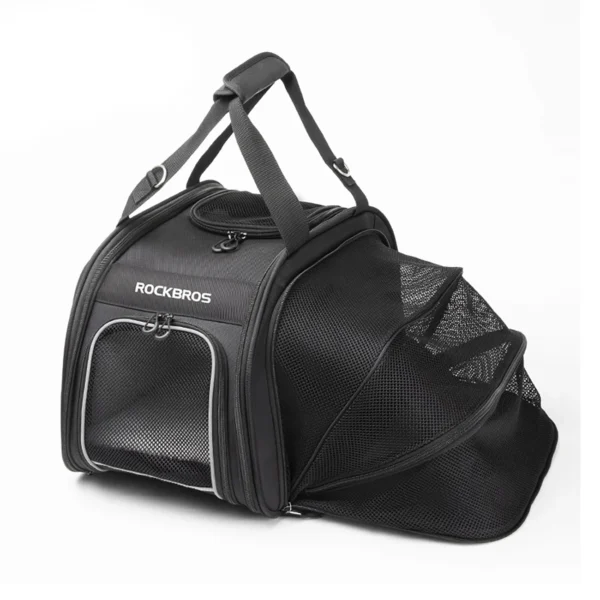 Rockbros 30140028001 transport bicycle bag for cats and dogs - blackeng