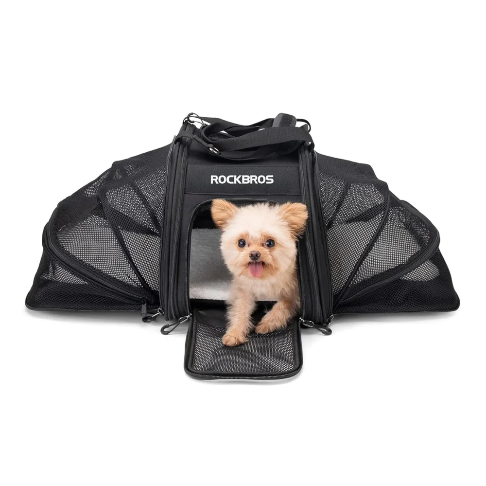 Rockbros 30140028001 transport bicycle bag for cats and dogs - blackeng