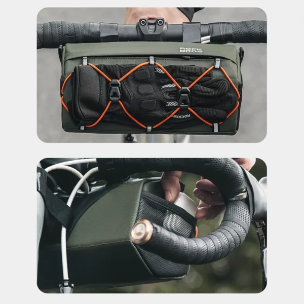 Rockbros 30110054001 bicycle handlebar bag 2.2 l - greeneng