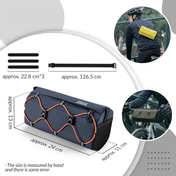 Rockbros 30110054002 bicycle handlebar bag 2.2 l - blueeng