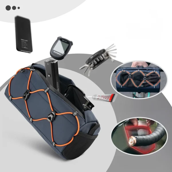 Rockbros 30110054002 bicycle handlebar bag 2.2 l - blueeng