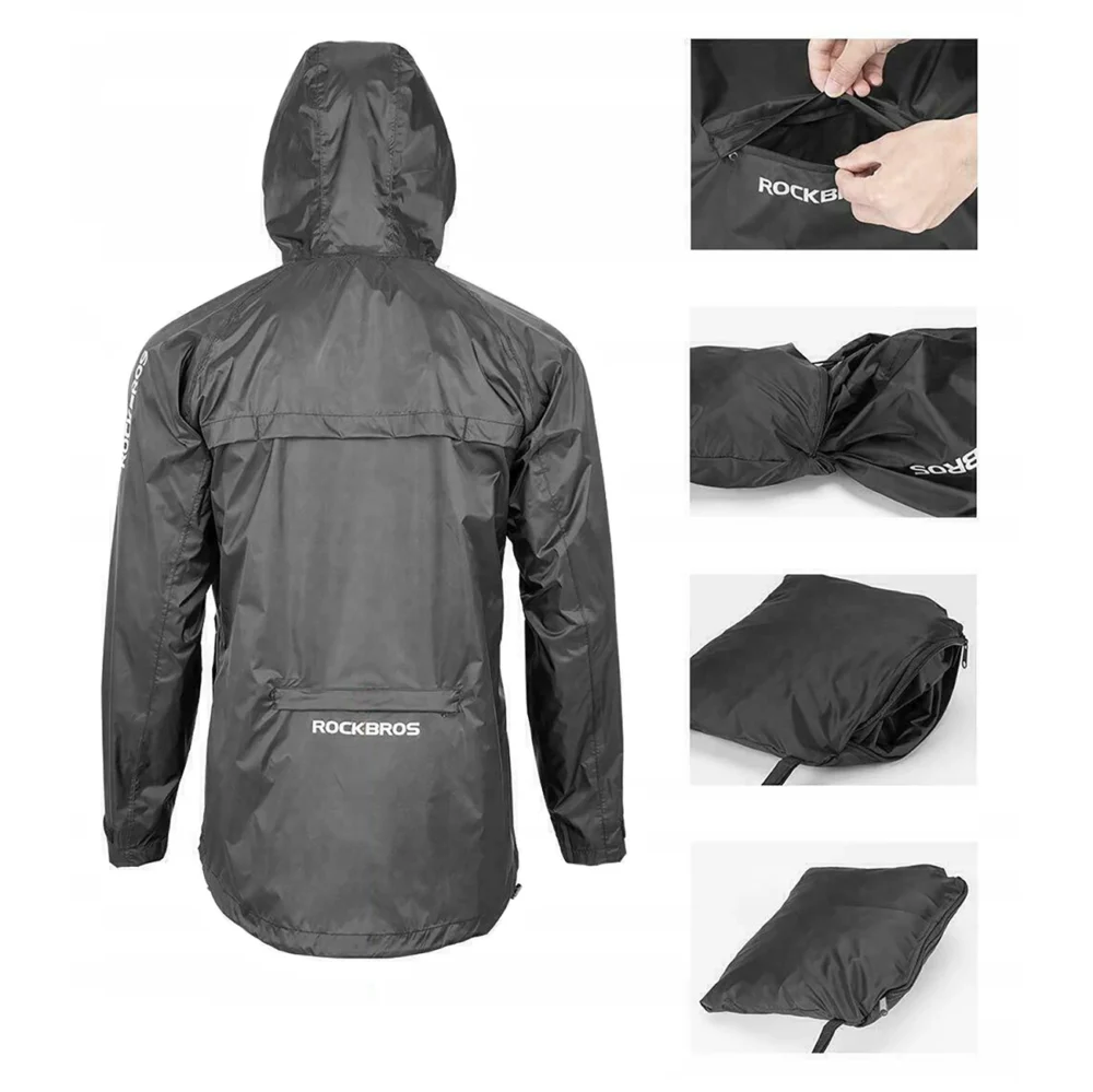Rockbros YPY013BKL rain jacket breathable windproof L - blackeng