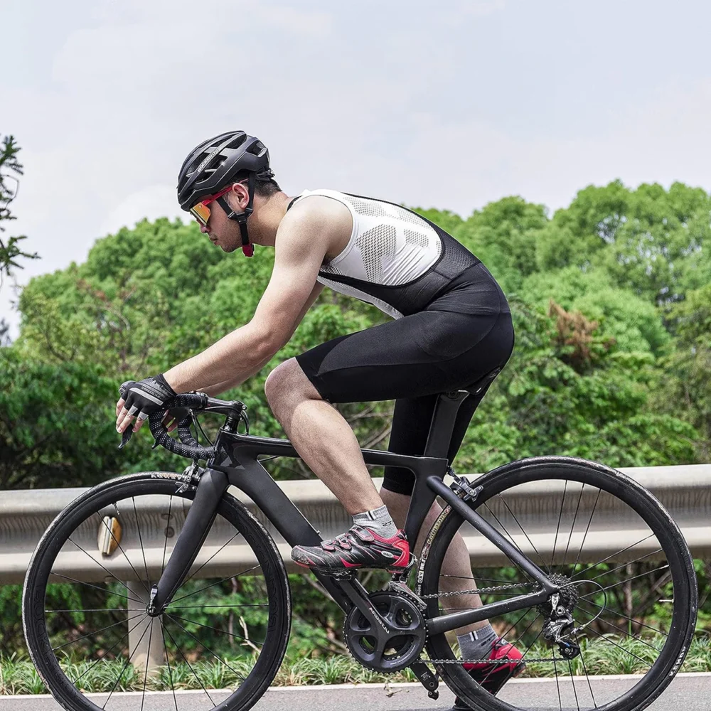 Rockbros RK2002M short bib shorts with M insert - blackeng