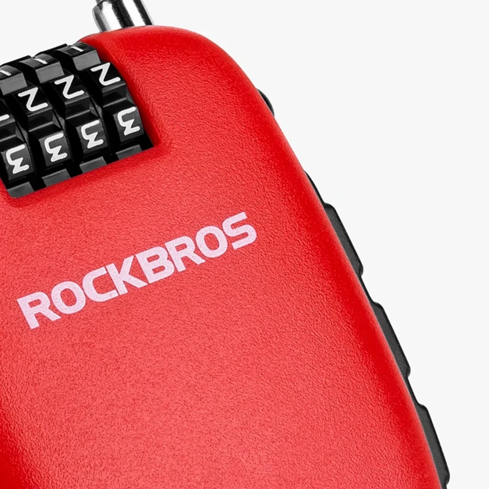 Rockbros 32420981001 bicycle lock with retractable cable - redeng