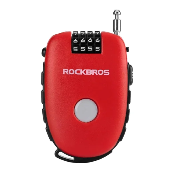 Rockbros 32420981001 bicycle lock with retractable cable - redeng
