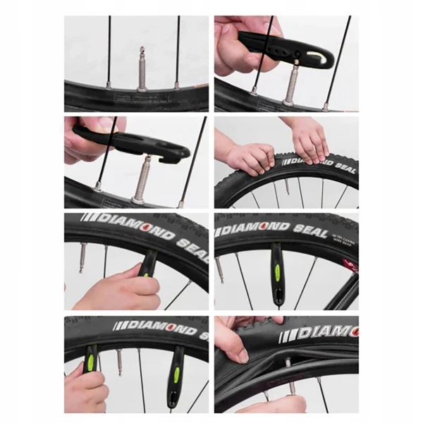 Rockbros QTB004 tire lever set - black (2 pcs in set)eng