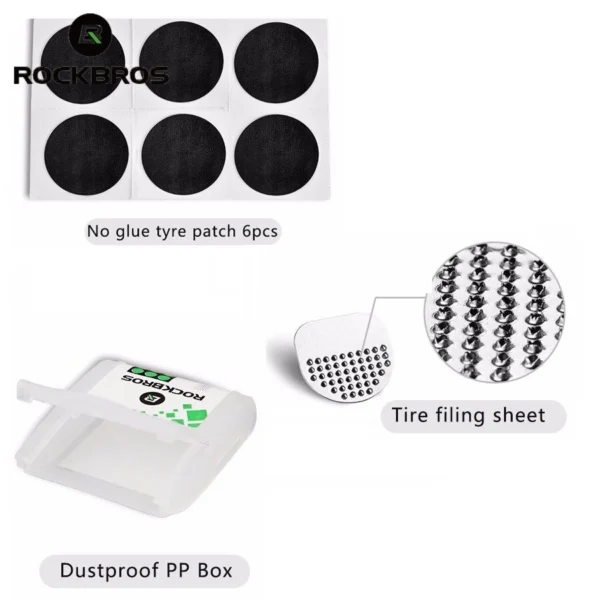 Rockbros GJ2001 repair kit for bicycle inner tubes - translucenteng