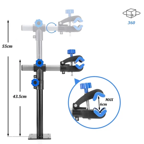 Rockbros MP-01 tabletop service stand for bicycles with knobs - blackeng