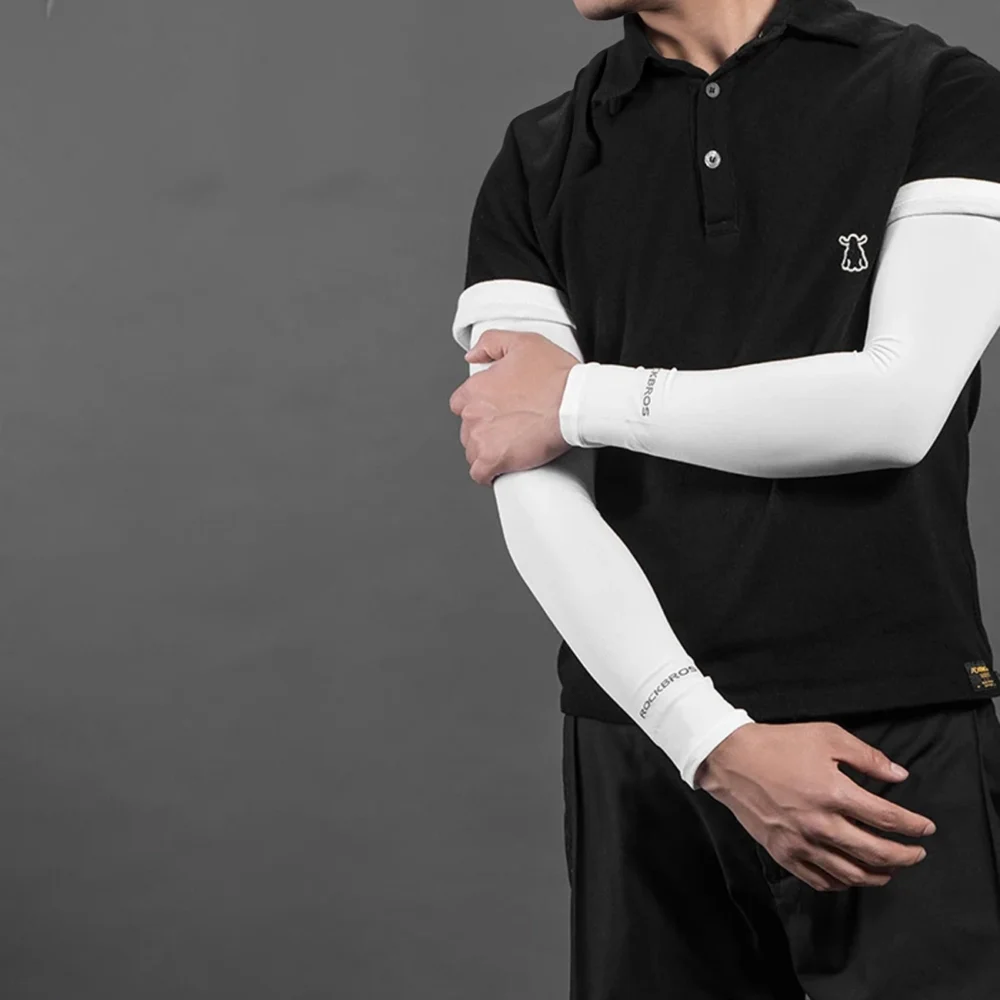 Rockbros XT9002W cycling sleeves - white (2 pcs.)eng