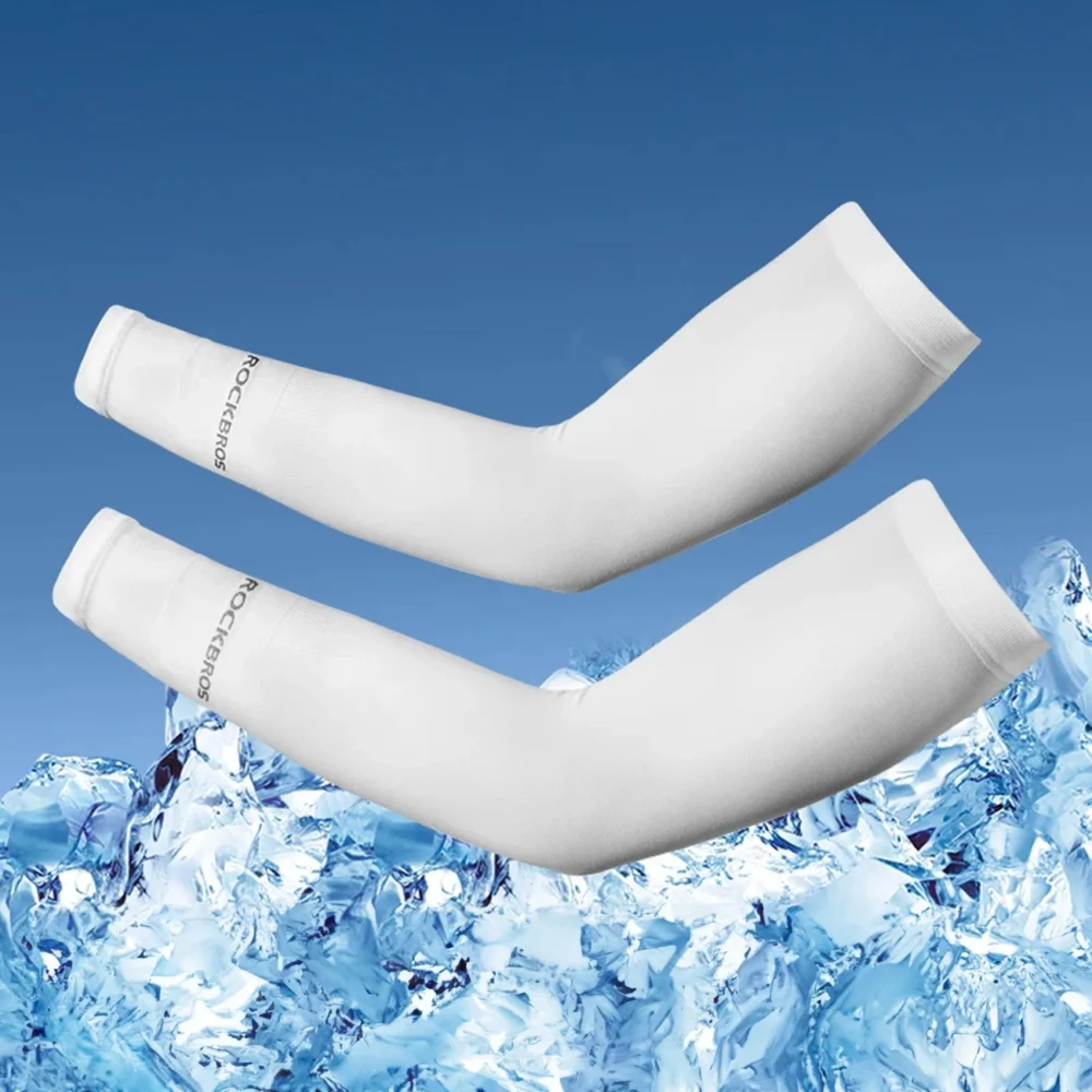 Rockbros XT9002W cycling sleeves - white (2 pcs.)eng