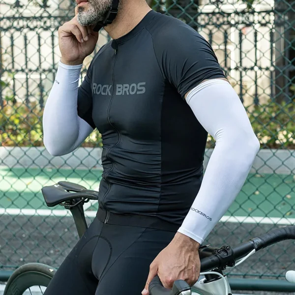 Rockbros XT9002W cycling sleeves - white (2 pcs.)eng