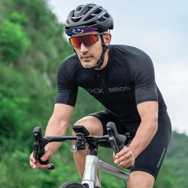 Rockbros 18230005001 cycling cap with peak - blackeng