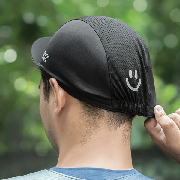 Rockbros 18230005001 cycling cap with peak - blackeng