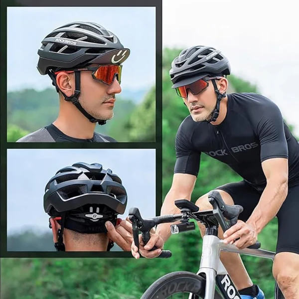Rockbros 18230005001 cycling cap with peak - blackeng