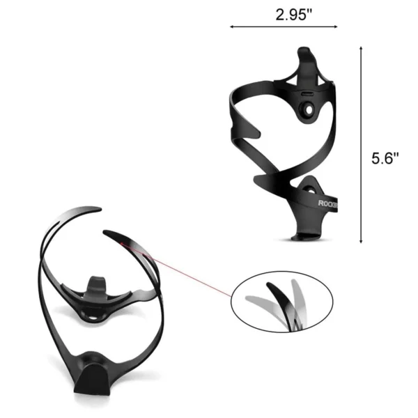 Rockbros 2017-11ABK Aluminum Bike Bottle Holder - Blackeng